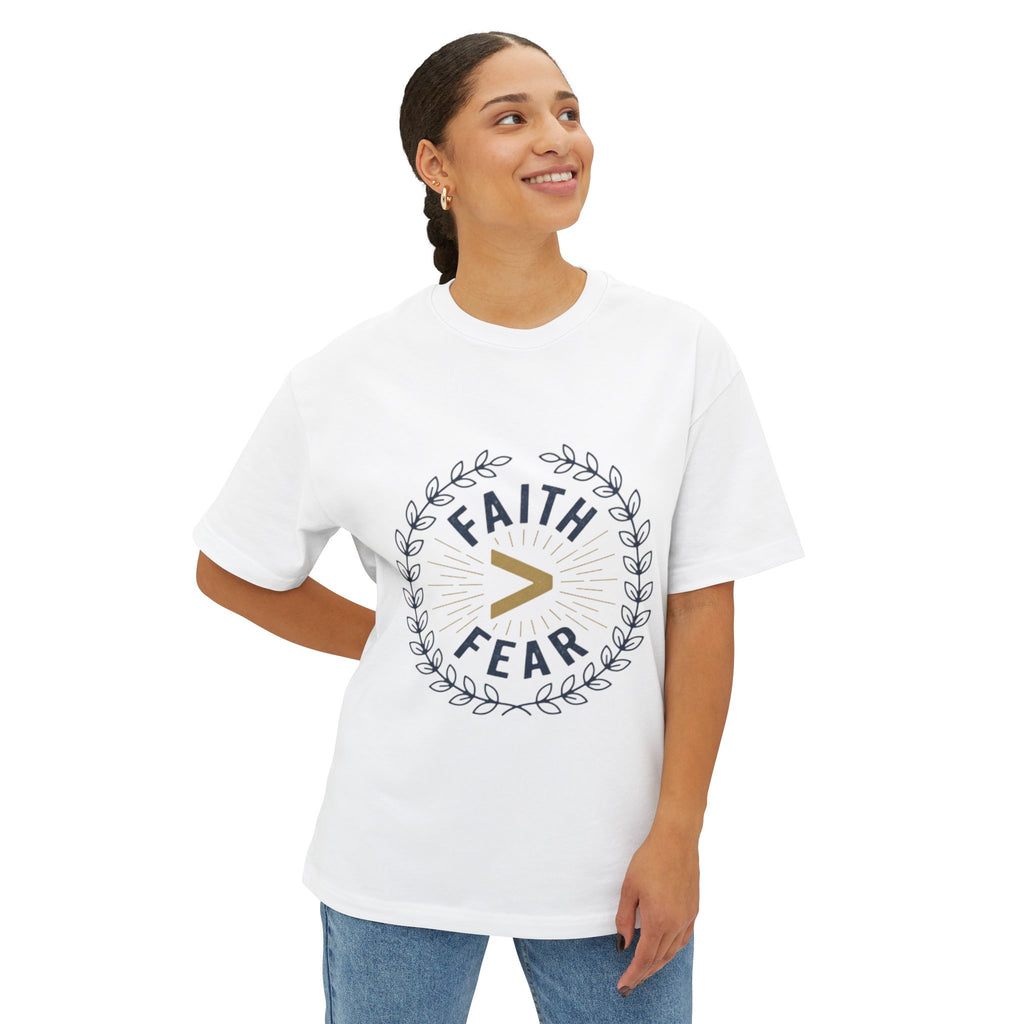 Faith > Fear Christian Tee — Inspirational Faith Over Fear Shirt