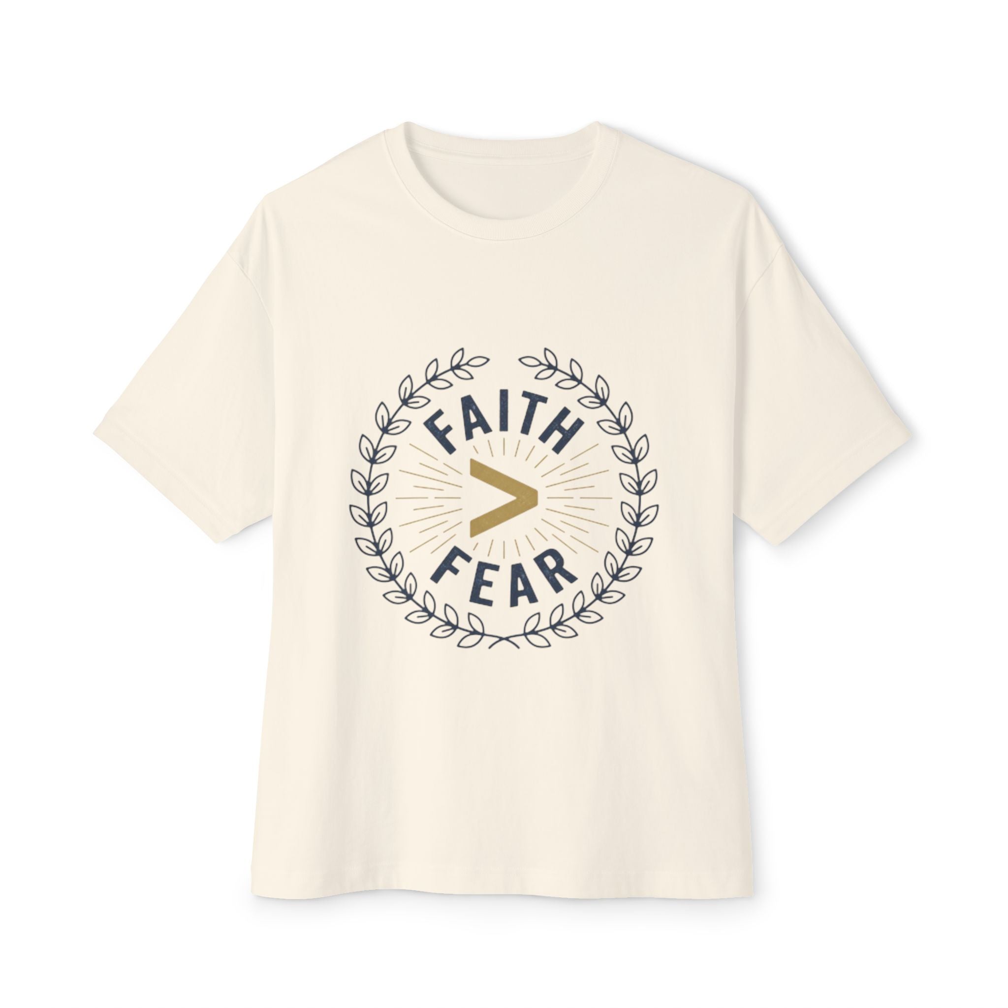 Faith > Fear Christian Tee — Inspirational Faith Over Fear Shirt