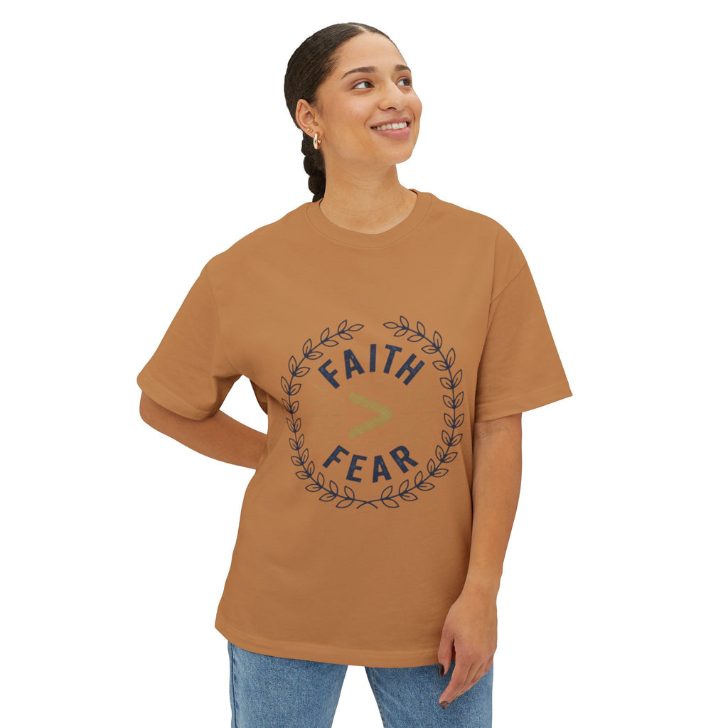 Faith > Fear Christian Tee — Inspirational Faith Over Fear Shirt