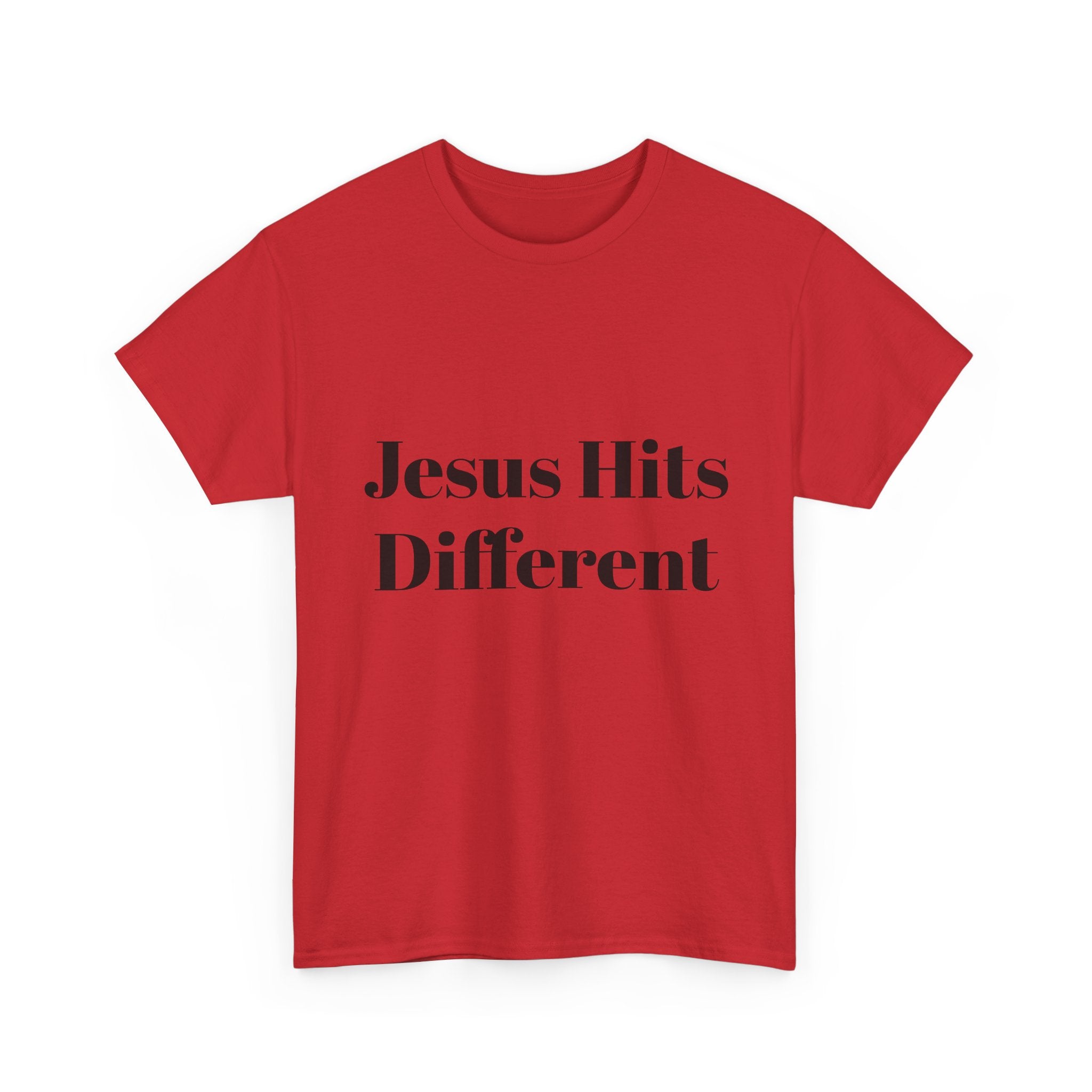Unisex Jesus hits different Heavy Cotton Tee
