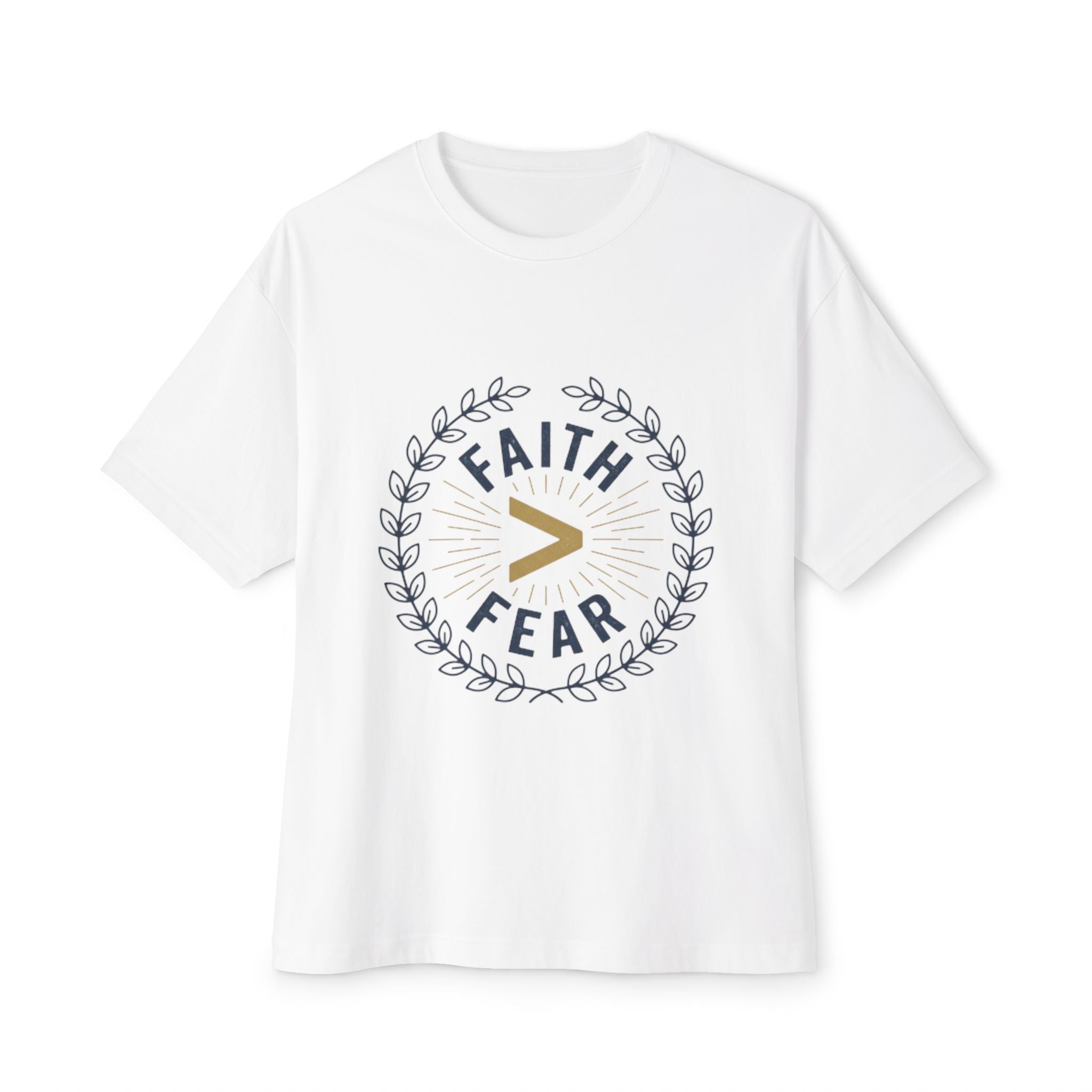 Faith > Fear Christian Tee — Inspirational Faith Over Fear Shirt