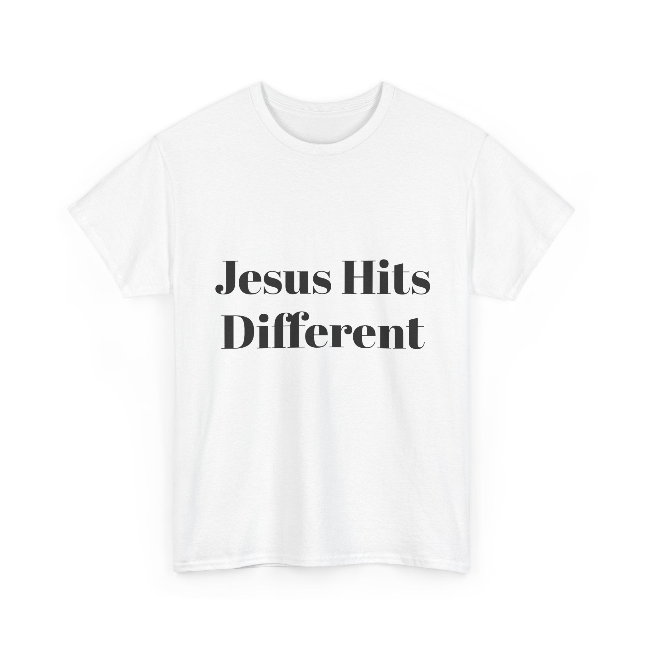 Unisex Jesus hits different Heavy Cotton Tee