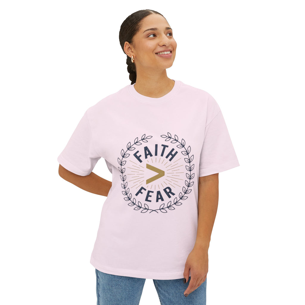 Faith > Fear Christian Tee — Inspirational Faith Over Fear Shirt