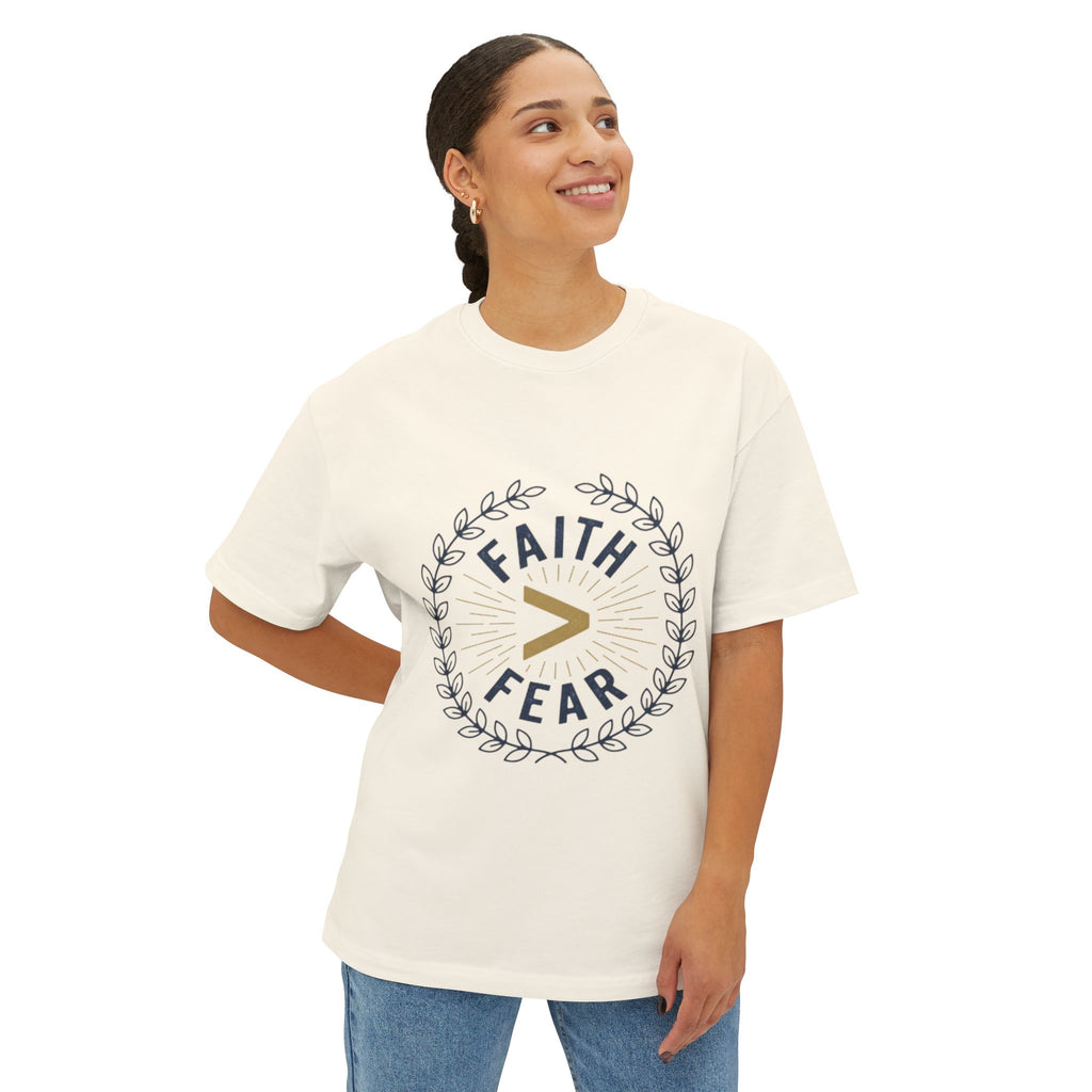 Faith > Fear Christian Tee — Inspirational Faith Over Fear Shirt