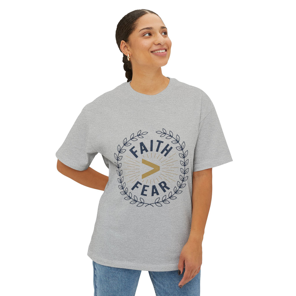 Faith > Fear Christian Tee — Inspirational Faith Over Fear Shirt