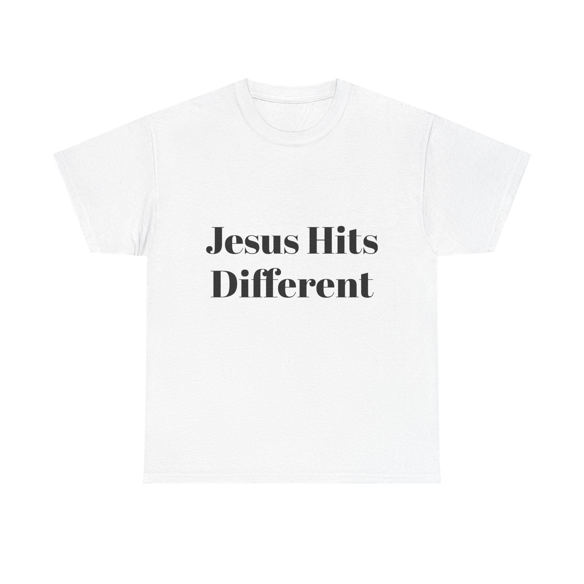Unisex Jesus hits different Heavy Cotton Tee